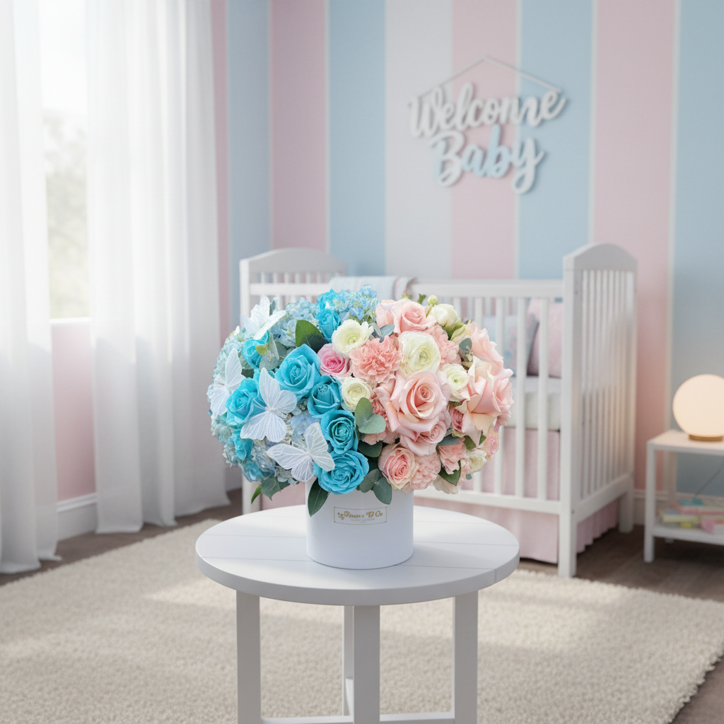 "Pink or Blue?" Baby Bloom Box
