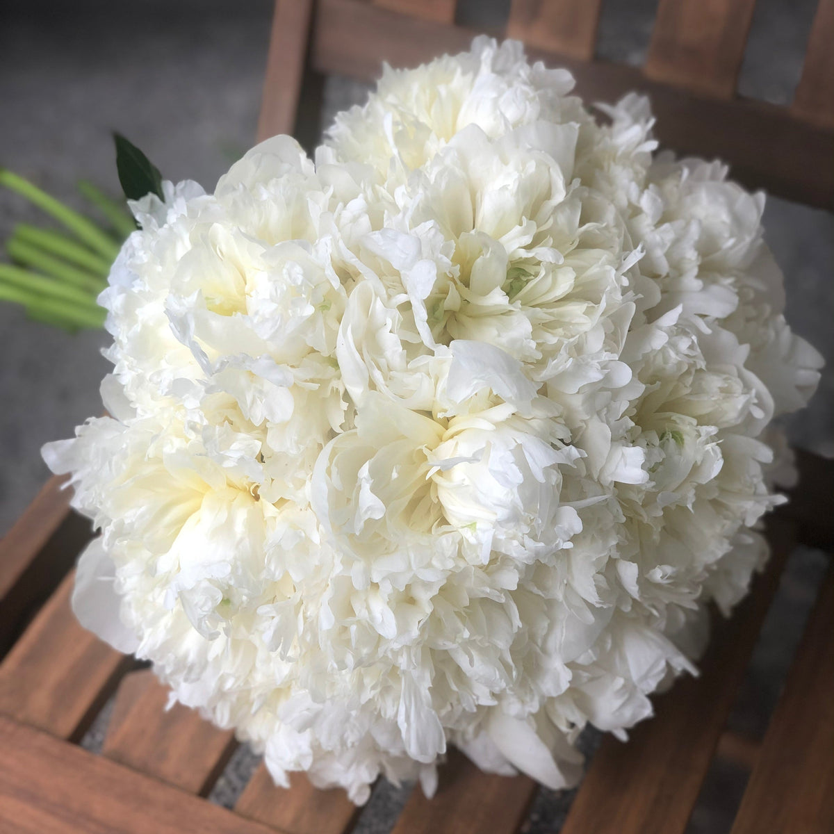 White Peonies Bridal Bouquet
